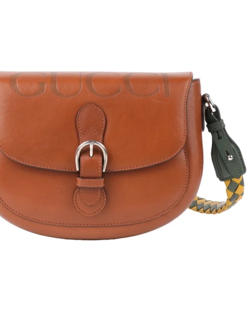 Gucci Leather Shoulder Bag with Buckle